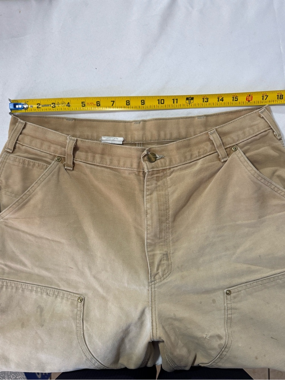 Vintage Carhartt USA Made Double Knee Work Pants Brown Duck Canvas Size 36 - Picture 7 of 12